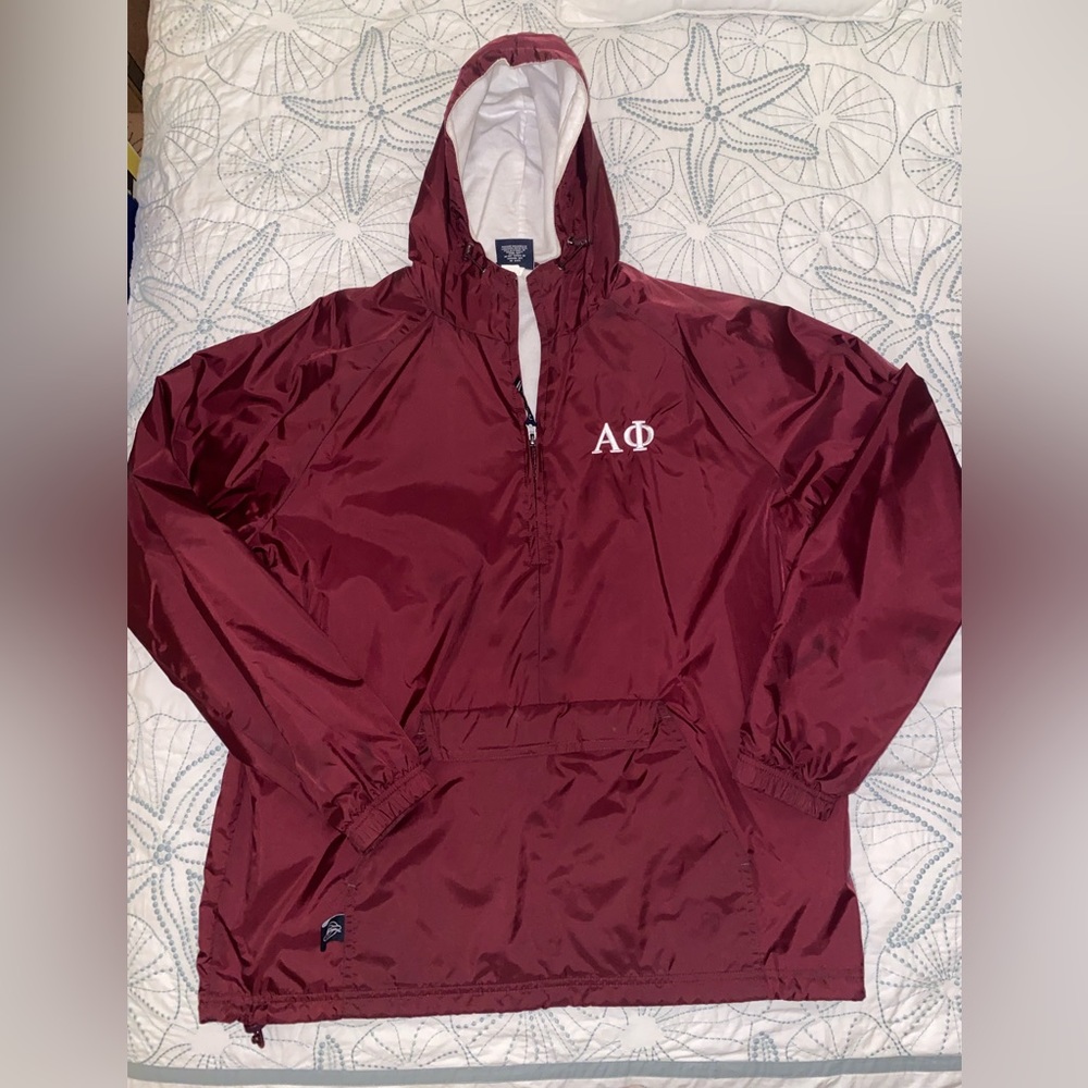 Rain Jacket - Maroon Alpha Phi Sorority